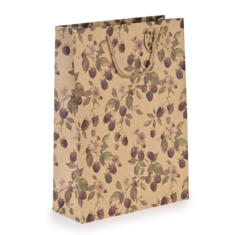 SHOPPER 33X12,7X45,7CM   LAMPONI STAMPA VINTAGE