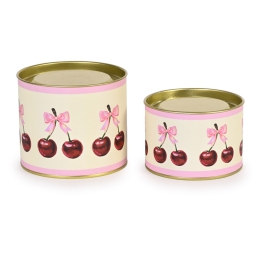 SCATOLA LATTA SET 2 PEZZI    CILIEGE