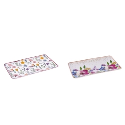 PIATTO PORCELLANA 26X15CM DECORI ORIENTALI ASSORTITI
