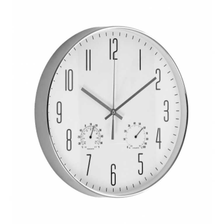 OROLOGIO PARETE METALLO  TERMETRO E IGROMETRO ASSORTITI 3