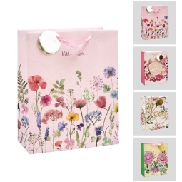 SHOPPER CARTA 41X21H50CM SOGGETTI FLOREALI ASSORTITI