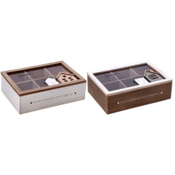 SCATOLA PORTA TISANE     24X7H8CM SOGGETTI ASSORTITI
