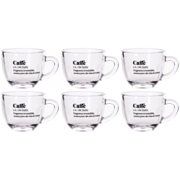 SET 6 TAZZE CAFFE' IN VETRO JASER