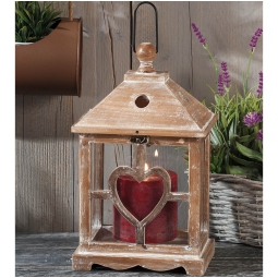 LANTERNA LEGNO 20X14H34CM COLORI ASSORTITI