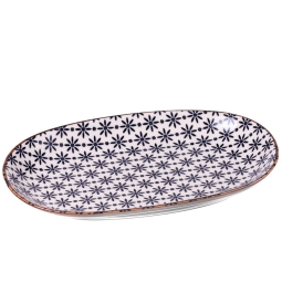 PIATTINO IN CERAMICA KIA 24X15,5CM DECORI ASS