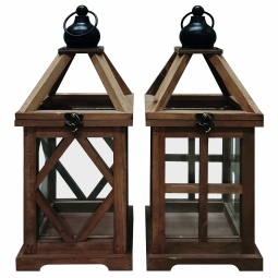 LANTERNA 17X17H40,5CM     LEGNO METALLO ASSORT.