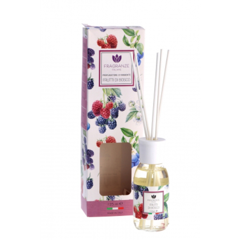 DIFFUSORE 125ML CON BASTONCINI FRUTTI DI BOSCO
