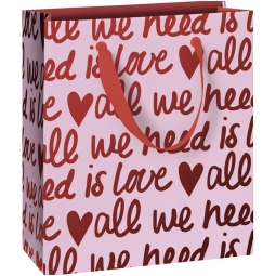 SHOPPER CARTA 18X8H21CM  SCRITTE LOVE