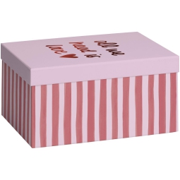 SCATOLA 16,5X24H12CM     ROSA SENZA VALENTINO