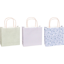 SHOPPER CARTA 20X8H20CM  3PZ FANTASIE ASSORTITE