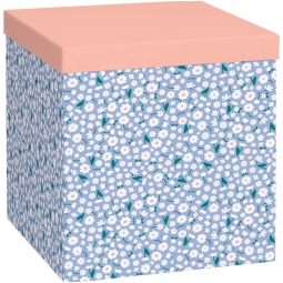 SCATOLA 23X23X24CM       MARGHERITE COPERCHIO ROSA