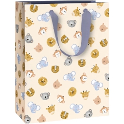 SHOPPER CARTA 23X13X30CM AVORIO ANIMALI