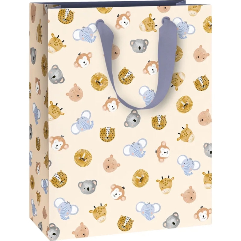 SHOPPER CARTA 23X13X30CM AVORIO ANIMALI