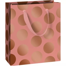 SHOPPER CARTA 18X8H21CM  ROSA SCURO POIS