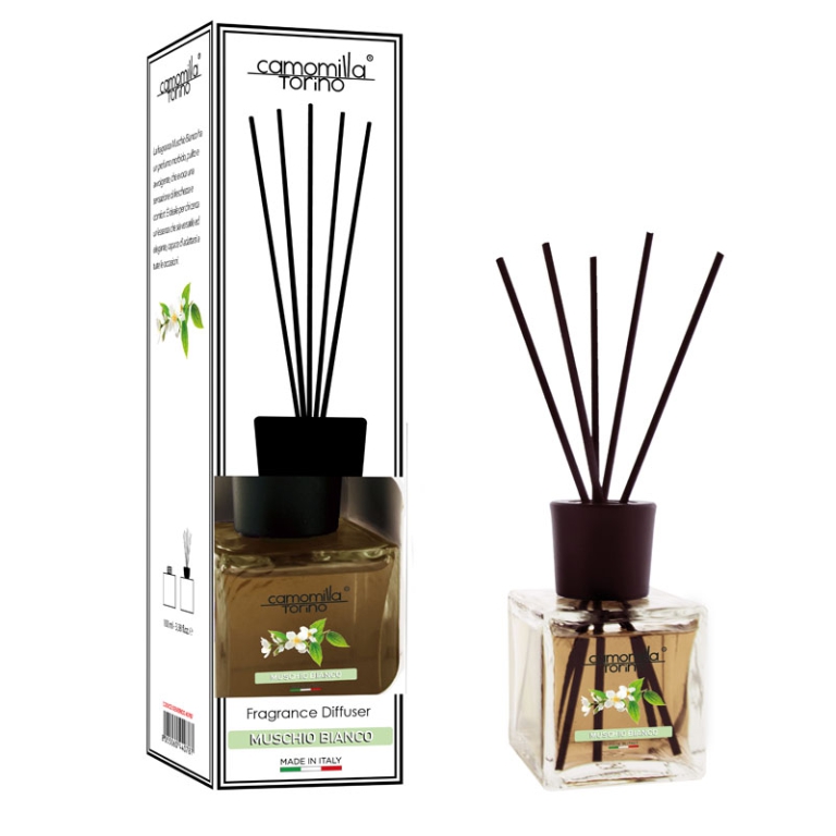 DIFFUSORE 200ML CUBO MUSCHIO BIANCO