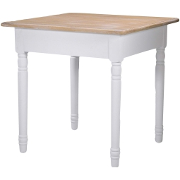 TAVOLO COUNTRY 90X90H78CM LEGNO BIANCO