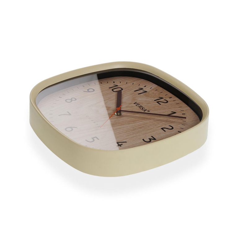 OROLOGIO QUADRATO LEGNO  CHIARO D31CM 31X4H31CM 2