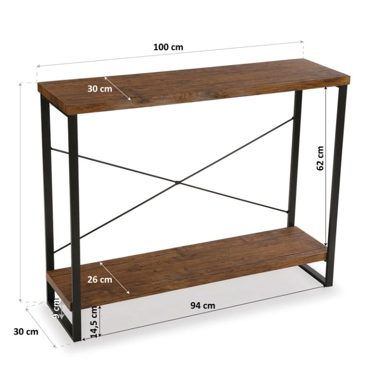 CONSOLLE LEGNO 100X30H80CM 2