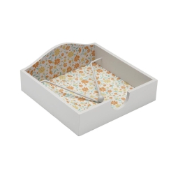 PORTATOVAGLIOLO 18X18H7CM LEGNO FANTASIA FLOREALE
