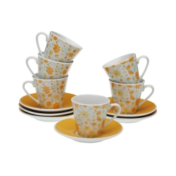 SET 6 TAZZE CAFFÈ PIATTO 0,08L 5X5H6CM