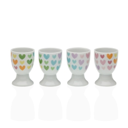 SET 4 PORTAUOVA CUORI    COLORATI
