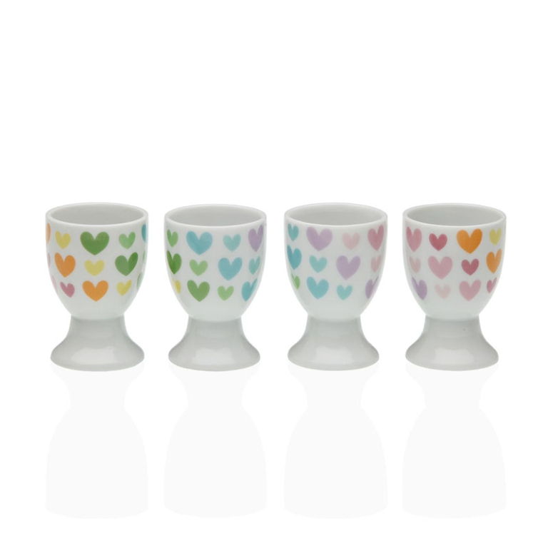 SET 4 PORTAUOVA CUORI    COLORATI