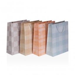 BORSA GRANDE ASSORTITA   QUADRI 12X30H40CM