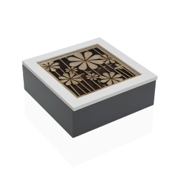 SCATOLA DA TE FIORI      20X20H7CM