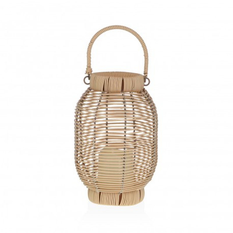 LANTERNA LED 27CM        NATURALE 18X18H27CM