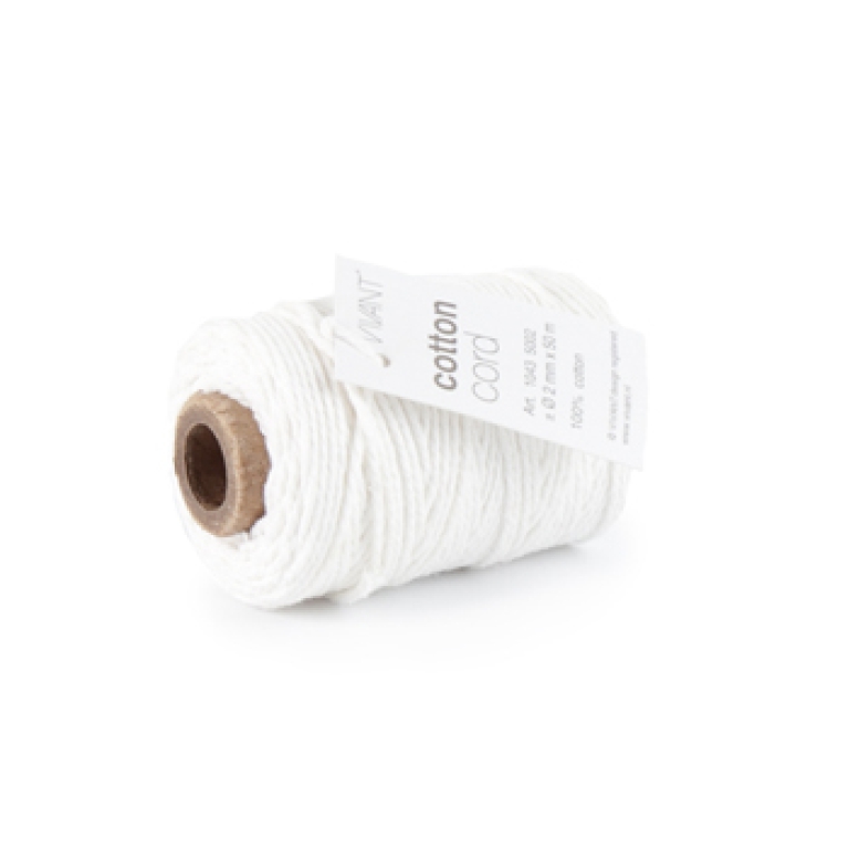 NASTRO CORDONCINO 2MMX50MT COTTON BIANCO