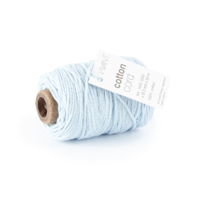 NASTRO CORDONCINO 2MMX50MT COTTON AZZURRO