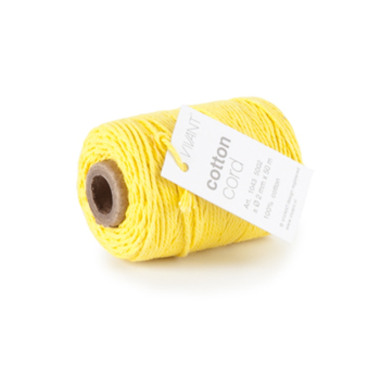 NASTRO CORDONCINO 2MMX50MT COTTON GIALLO