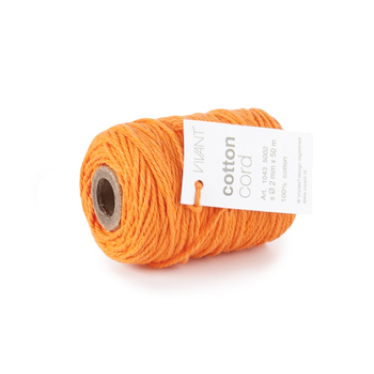 NASTRO CORDONCINO 2MMX50MT COTTON ARANCIO