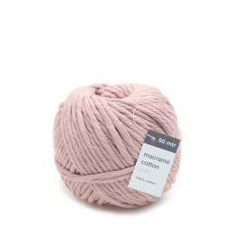 NASTRO CORDONCINO MACRAMÈ 5MMX50MT COTTON ROSA