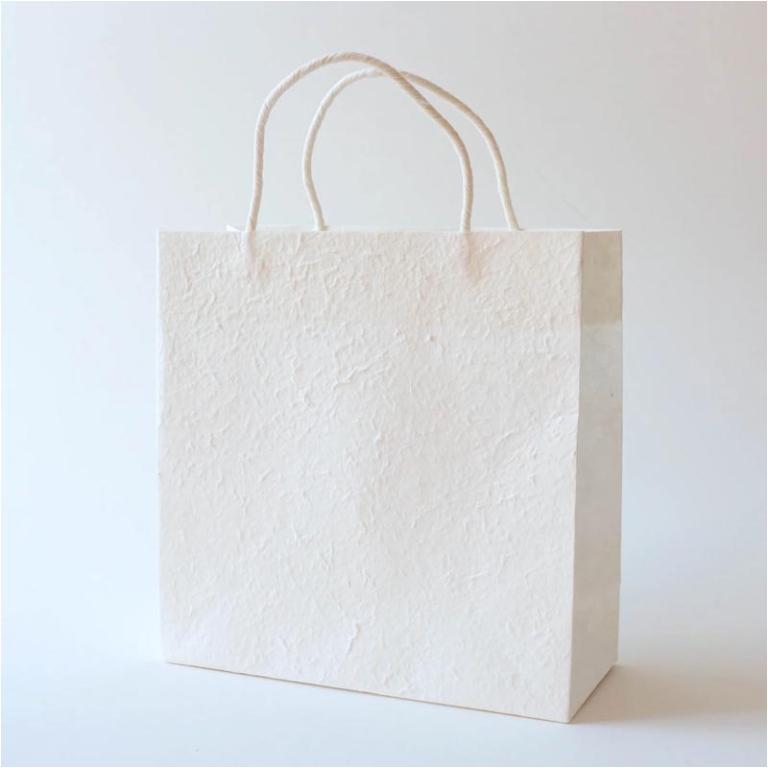 SHOPPER 20X20X8CM CARTA CRESPA NATURALE 5PZ