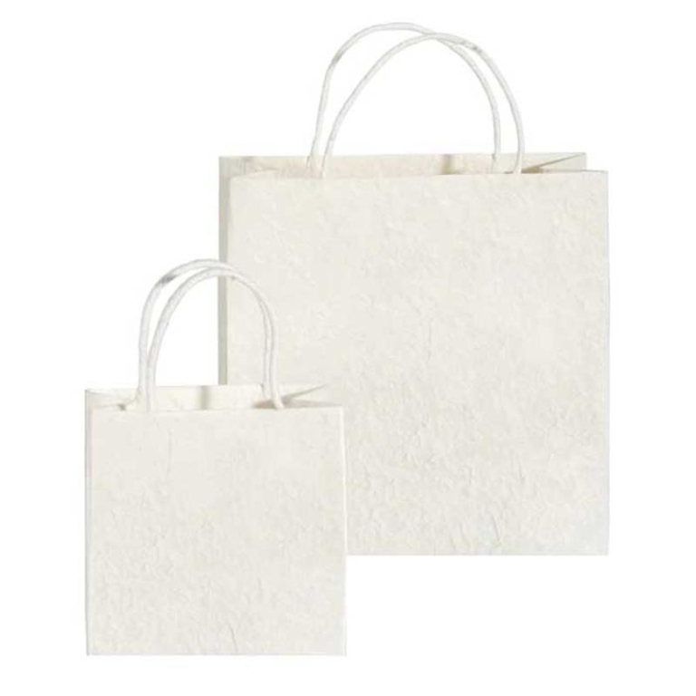 SHOPPER 20X20X8CM CARTA CRESPA NATURALE 5PZ 2