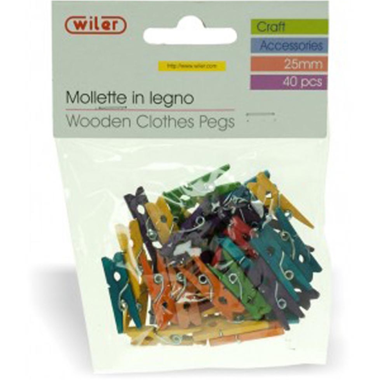 MOLLETTE 25X3MM 40PZ     LEGNO COLORATO 2