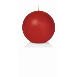 CANDELA SFERA D7CM ROSSA  CON CELLOPHANE