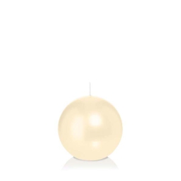CANDELA SFERA D7CM AVORIO CON CELLOPHANE