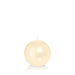 CANDELA SFERA D7CM AVORIO CON CELLOPHANE