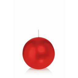 CANDELA SFERA D8CM ROSSA  CON CELLOPHANE