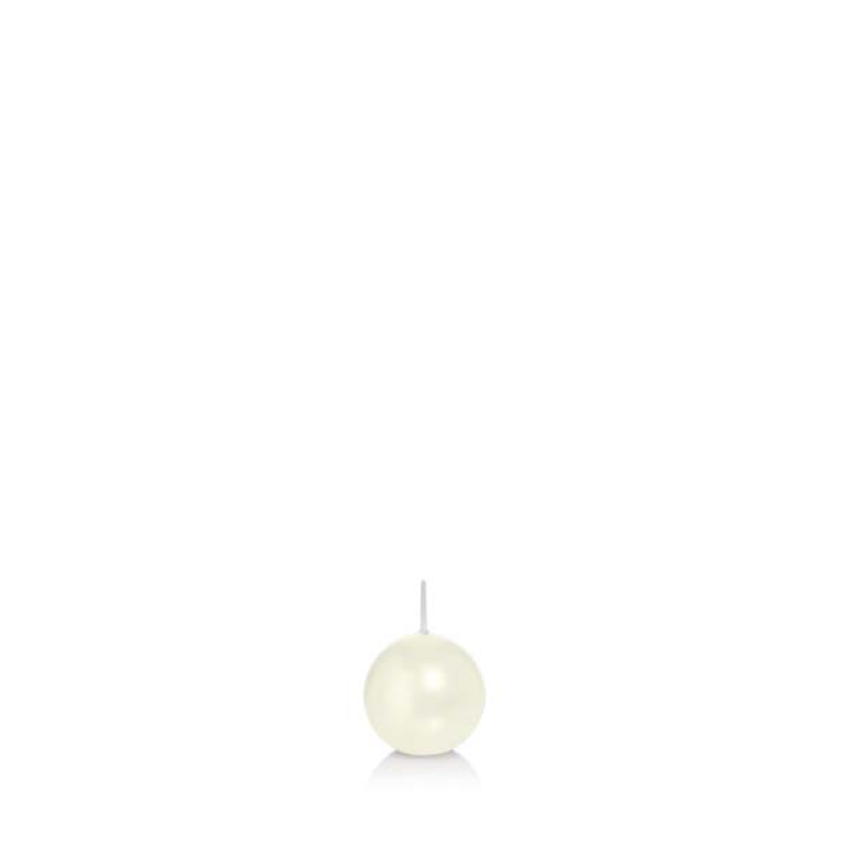 CANDELA SFERA D2,8CM BIANCO 18PZ