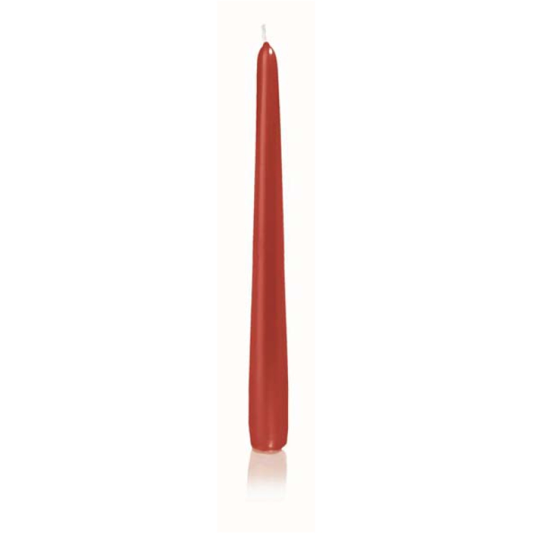 CANDELA CONICA 12PZ      H25D2,5CM ROSSO
