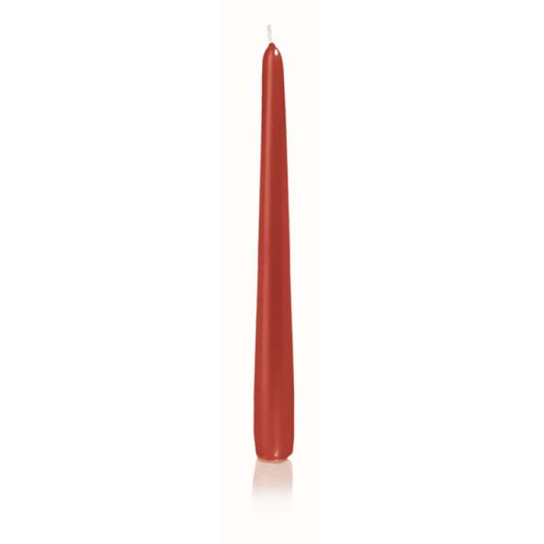 CANDELA CONICA 12PZ     H25D2,5CM ROSSO