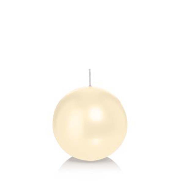 CANDELA SFERA D8CM AVORIO CON CELLOPHANE