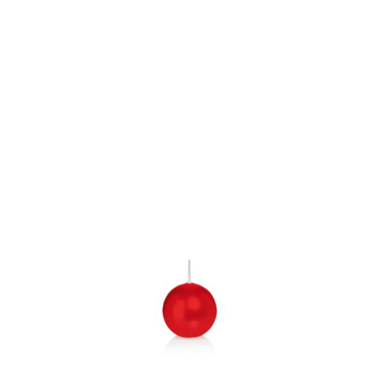 CANDELA SFERA D2,8CM ROSSO 18PZ