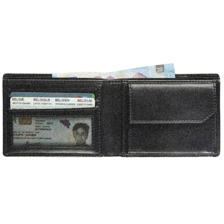 PORTAFOGLIO COMPATTO RFID ALL BLACK MAVERICK 2