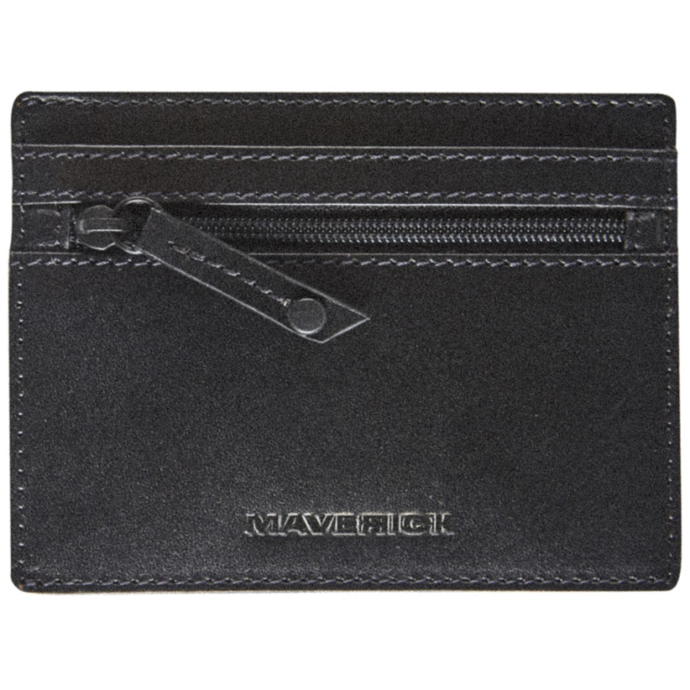 PORTAFOGLIO SINGOLO ZIP RFID ALL BLACK MAVERICK