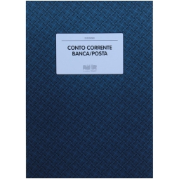 REGISTRO CONTO CORRENTE BANCA/POSTA 24X17CM 96 PAGINE