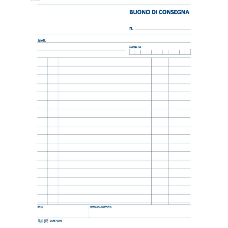 BUONO CONSEGNA A5 2 COPIE 50FG 5PZ 2